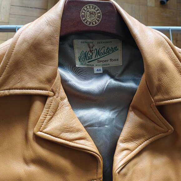 Midwestern sport togs deerskin leather jacket - Picture 2 of 6